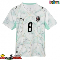 Camisa de Futebol Áustria David Alaba #8 Equipamento Secundário Mundo 2026 Manga Curta